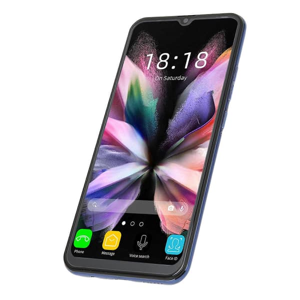 R412F Blå 6,53\" Android 12 Smarttelefon, 8GB+64GB, 24MP Kamera, Dobbel SIM, US-plugg