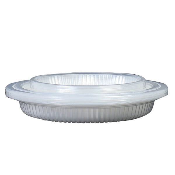 6 tuuman (noin 15,2 cm) muovinen pyöreä lautanen, mikroaaltouunin kestävä, kertakäyttöinen, valkoinen, ruokailuvälineet 100 kpl.