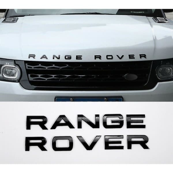 Range Rover Gloss Black Lettering Badge Emblem Front eller Bag