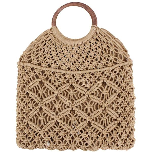 Mesh hollow kudottu laukku camel