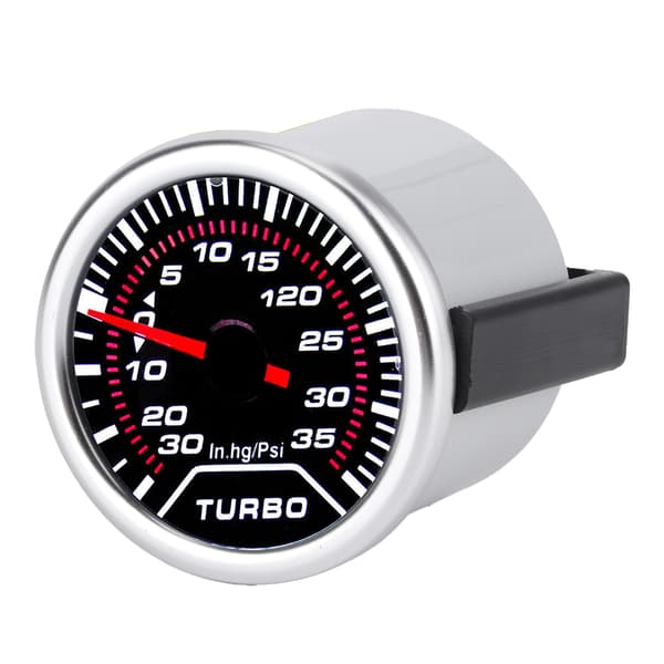 Universal Turbo Boost Mätare 52mm LED-Display 35PSI Röktonad Lins