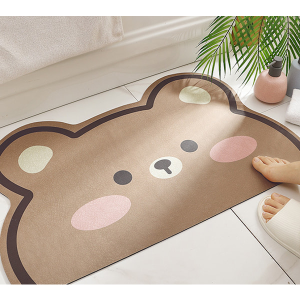 50 * 80 cm Moe Jiji-Bear eläimen muotoinen liukumaton kylpyhuonematto,