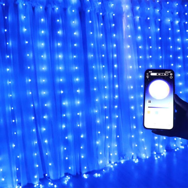 LED Farbe Vorhang Licht Weihnachten Hochzeit Dekoration USB Bluetooth APP Steuerung RGB Vorhang Lichterkette 3*3 200 Lic
