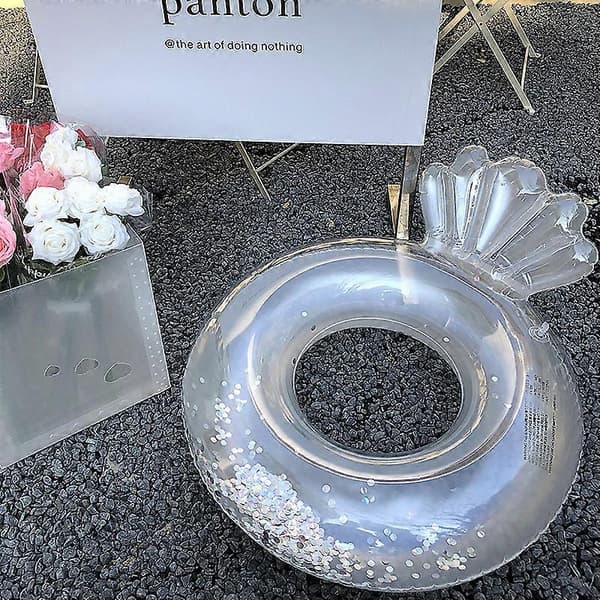 Glittrande snäckskalsbadring - Barns ryggstödsring för utomhuspoolpartyn Sequined shell swimm 70