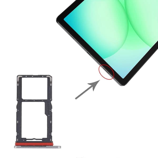 Til Galaxy Tab A11+ SM-X236/X230 KOMPATIBEL SIM + Micro SD-kortbakke Silver