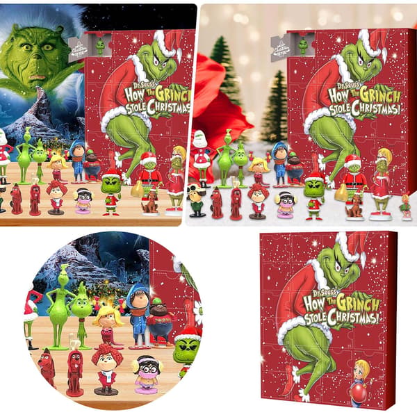 Greenwich Julekalender Blind Box 24 gaver Grønt hår Monster Nedtælling Grinch D