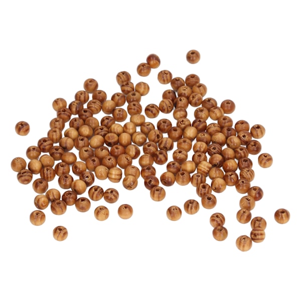 800 stk. 8mm brune runde træperler - Bulk Pack til DIY-håndværk, halskæder, armbånd og smykkefremstilling