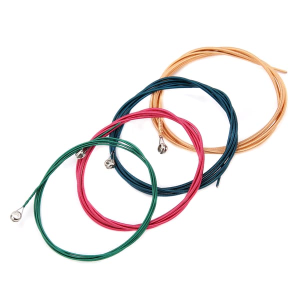 4-pack Akustiska Folk Elbas Gitarrsträngar Metall Ändkula Färg Ljust Starkt