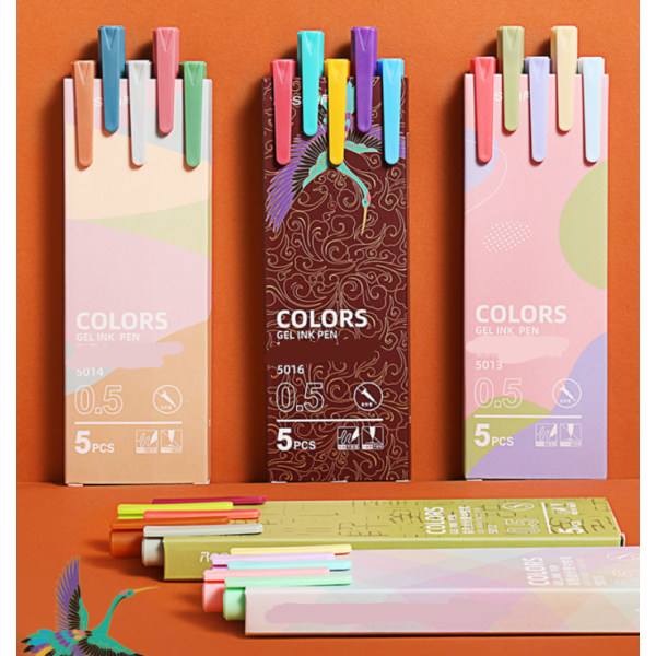 Morandi farve gel pen farve hånd konto pen elev brevpapir pen (Ruixiang gel pen fuld nåle tube 0,5 (macaron) (0,5 mm)),