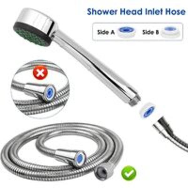 Flödesregulatorer för duschhuvud, set, adapter för fast duschhuvud och handdusch för badrum, 6 olika flödeshastigheter