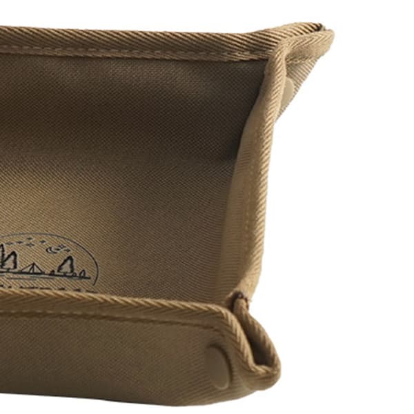 Camping Desktop Organizer Square Khaki Vikbar Bärbar Camping Diverse Box Bricka för utomhusresor L 30cm