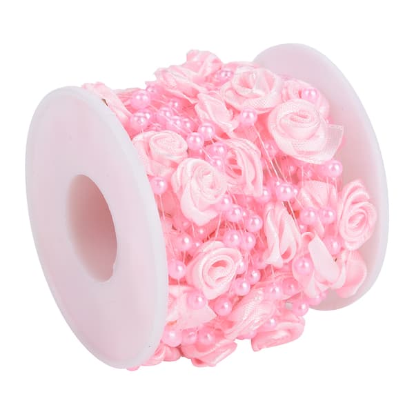 Rose Perleperler Garland String DIY Bryllupsdekorasjon 10m Rosa