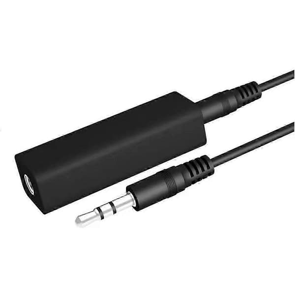 3,5 mm Ground Loop Støjisolator til bil- og hjemmestereosystemer Svart