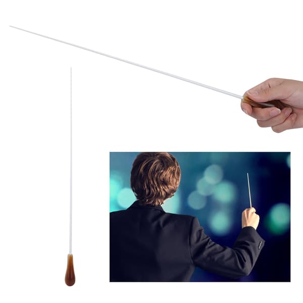 Musikkbatong Profesjonell Orkesterdirigentbatong Konsertdirigeringspinne med håndtak (gul)