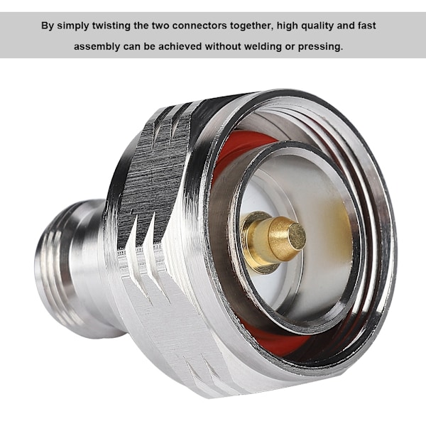 1 st 7/16 DIN-kontakt RF RG8 RG213 Kabeladapter Hane till N Hona Rakt Koppling