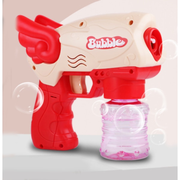 Elektrisk bubbelpistol med ett hål för automatisk bubbelmaskin [Röd Box]