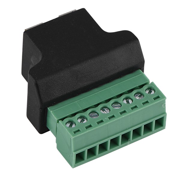 RJ45 Hun-stik til 8-bens Skrueklemme-stik til DVR Ethernet-forbindelse