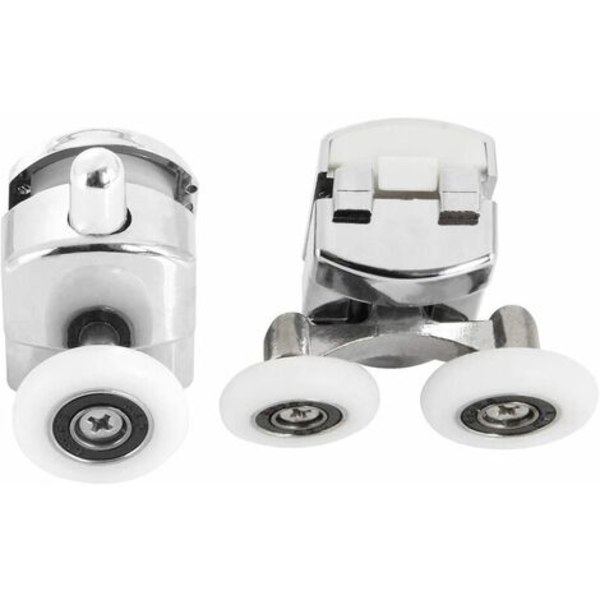 Set , 8 suihkuoven rullaa - sinkkiseoksesta valmistettu suihkukaapin rullat - 25 mm kylpyhuoneen suihkun liukuoven rulla