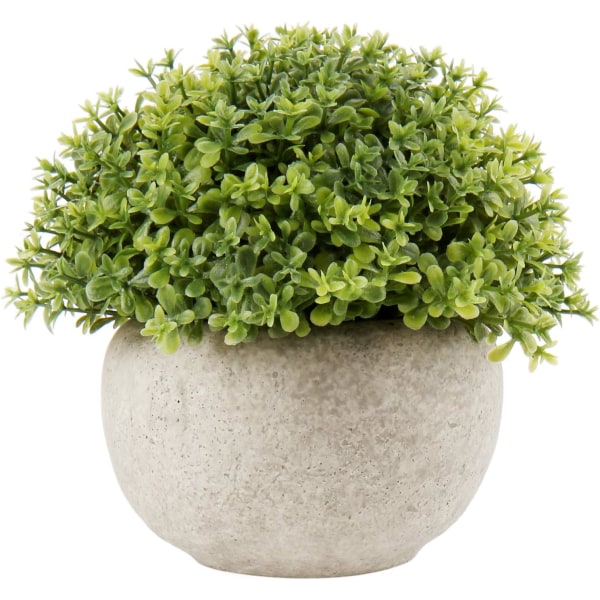 Konstgjorda krukväxter Fake mini konstgjorda växter Grönt gräs Blomma krukväxter Gröna växter Lämpliga för badrumsinredning (Gröna baby 2st)