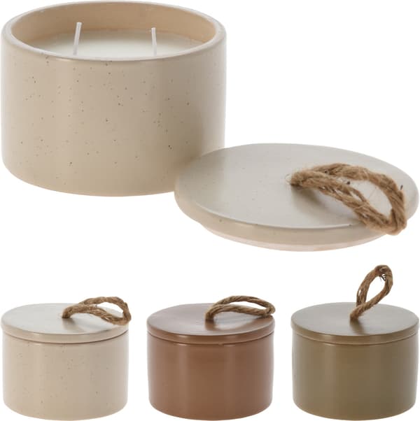 Ljus Beige Keramikburk med lock[ht] Beige beige