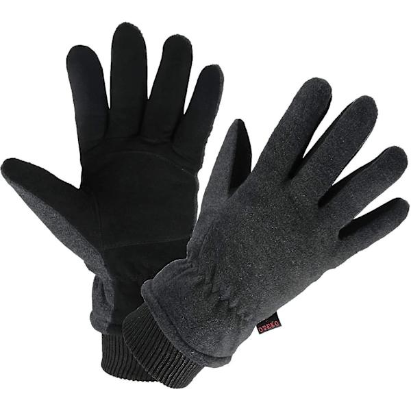 Vinterhandskar -30f Köldtäta thermal vattenbeständiga Deerskin Mockaläder och isolerad polarfleece för körning/cykling/löpning/vandring/snö Ski In