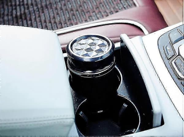 Bil askebeger bærbart med LED askebeger mindre røyk D Cyr H () - White