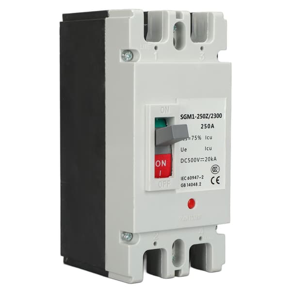 2P MCCB 250A 500V Solcelle Batteribeskyttelsesbryter Isolator Beskyttelse