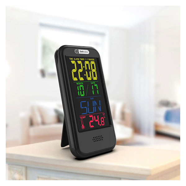 Hem LCD väckarklocka Kreativ multifunktionell termo-hygrometer (färgdisplay (vit) USB kabel)