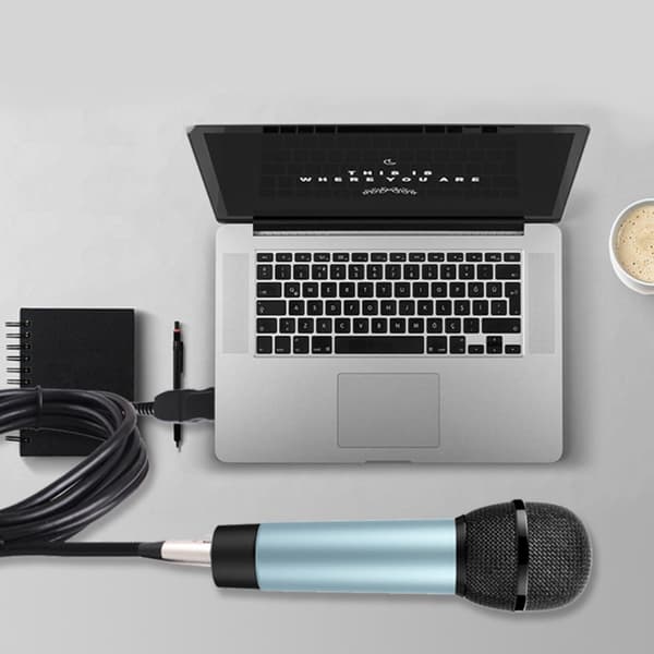 Mikrofon Link Adapter Kabel XLR Hunn til USB MIC Link Svart Kabelledning