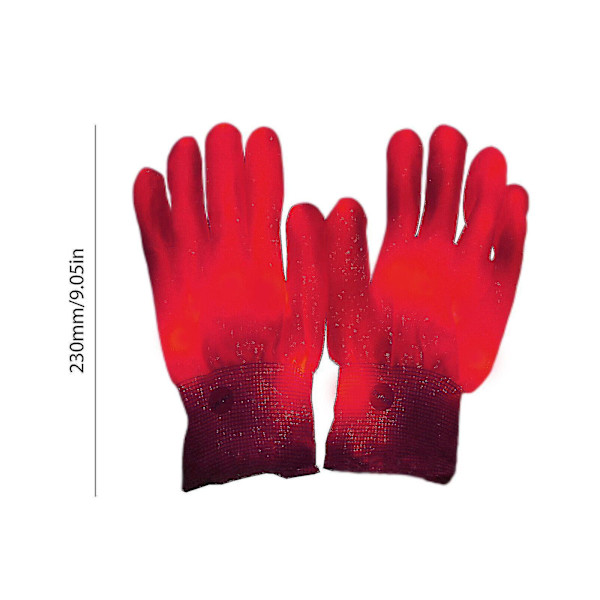 Led blinkande handskar Glöd 7 lägen Lyser upp Fingerbelysning Dans Rave Party Barn Red