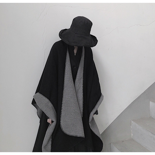 Kashmirliknande slipsfärgning på båda sidor Dam Höst Vinter Scarf Filt Wrap Sjal Stole Varm Mjuk Red 130*150CM