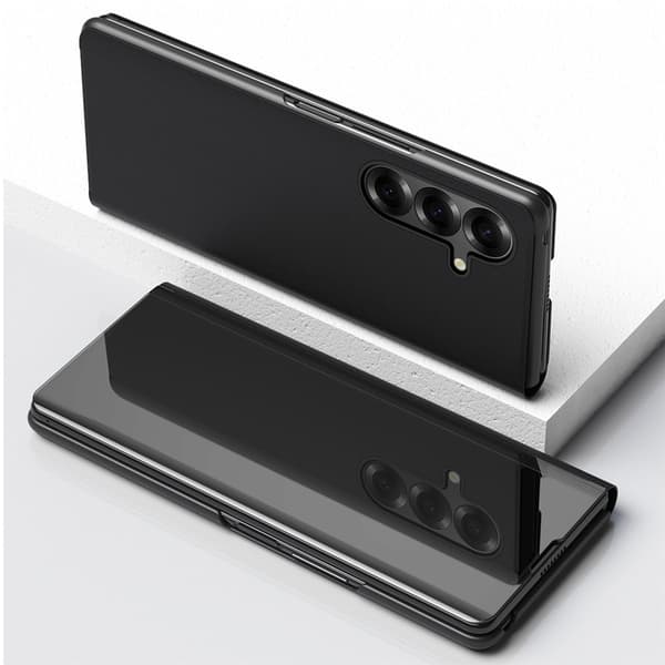 Samsung Z Fold7 Clear View -lompakkokotelo - Musta Svart black
