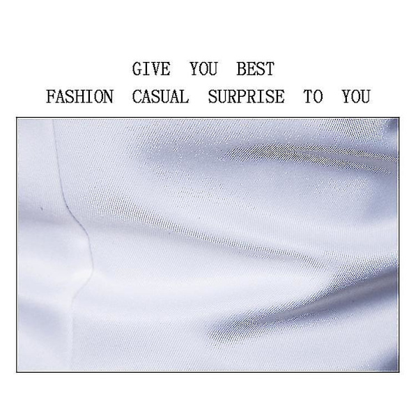 Män Lapel Suit Väst Casual Snygg enfärgad väst L White