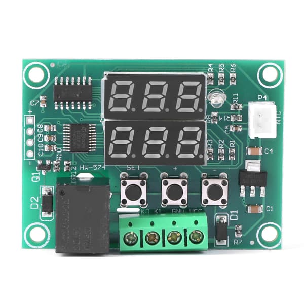 12V Dubbel LED-Display Temperaturkontroller Sensor Relämodul Termostatbrytare