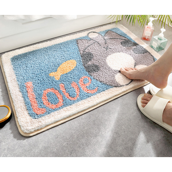 Acridine-Cat Pet Badrum Absorberande halkfri matta 40*60cm,
