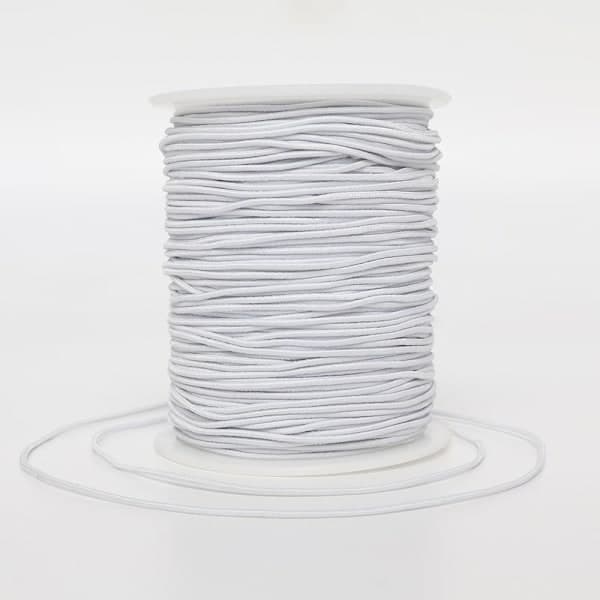 Elastisk tråd til armbånd, 1 mm x 100 meter stærk elastisk snor til smykkefremstilling, halskæder, perler - Sort og hvid[ht]
