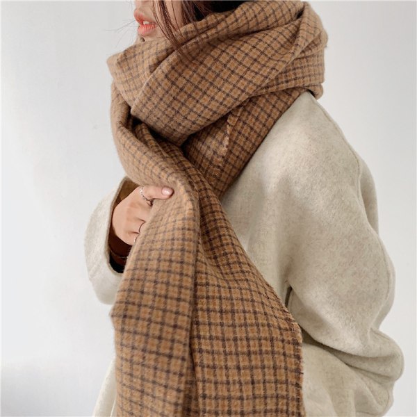 Cashmere tofsar Dam Höst Vinter Scarf Filt Wrap Sjal Stole Varm Mjuk