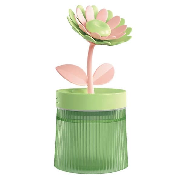 [HT] Luftfukter Bærbar USB Aromaterapi Maskin Tåkeprodusent Blomsterluftfukter Grønn Green