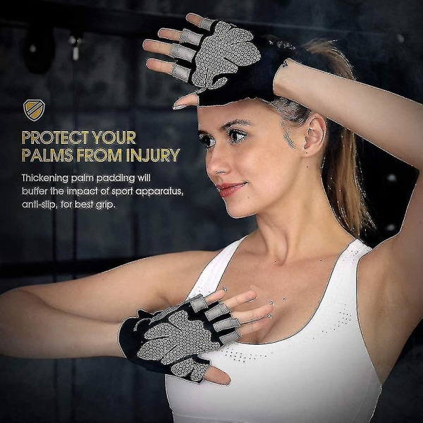 Träningshandskar Tyngdlyftande gymhandskar med handledsstöd Kompatibel med män, kvinnor, fullt skydd i handflatan, kompatibel med tyngdlyftning,
