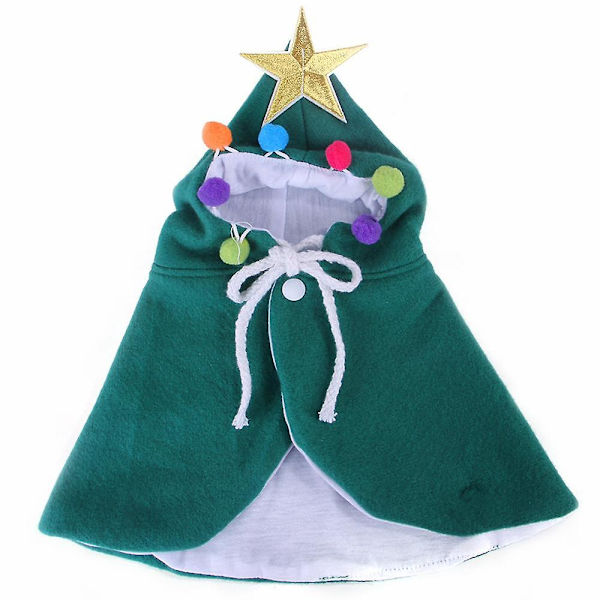 Jul Halloween förvandla rolig kattkläder cape S Green