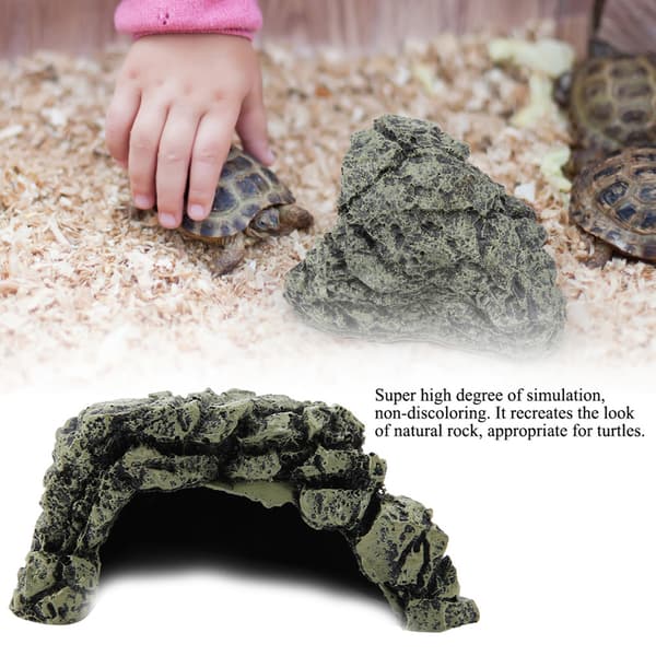 Medium Akvarium Skildpadde Reptil Solplads Skjul