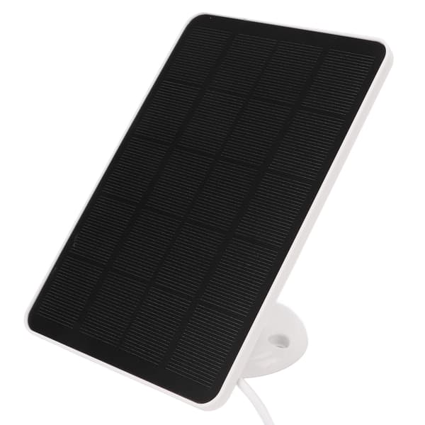 Monokristallin Solpanel 4W 5V med Laddningskabel för Utomhussäkerhetskamera Vit
