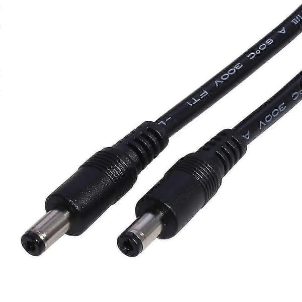 DC5521 Han til Han Kabel 18AWG 5.5x2.1mm Strømkabel EU Adapter_Lucky_B[ht] 2m