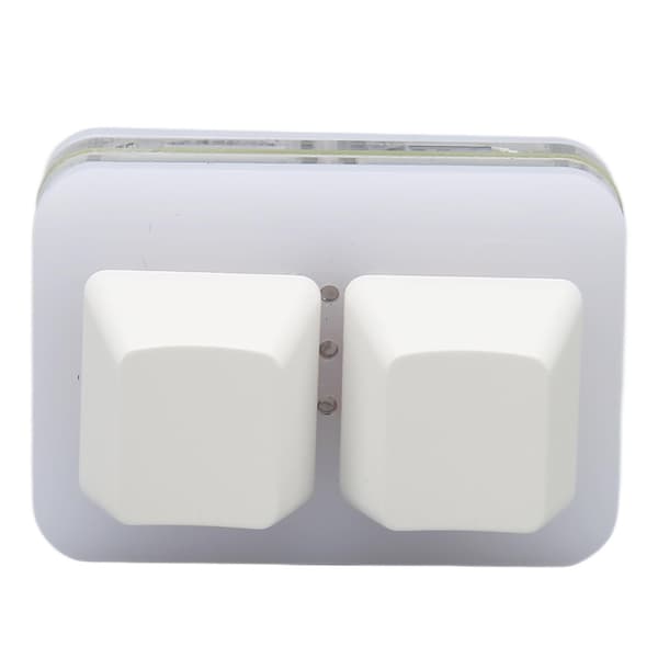 USB 2-tasters minitastatur brugerdefineret RGB LED-baggrundsbelysning makroprogrammeringstastatur til Windows til OS X til Linux hvid