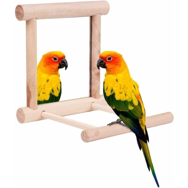 Fugleleke for papegøyecockatiels undulater Bursvinge Moro lekeleke for fugler (speil)，