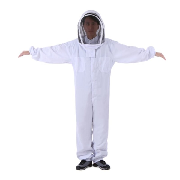 Birøkterklær (XL) birøkterverktøy bieklær bomull fortykket anti-bi-klær i ett stykke beskyttelsesklær