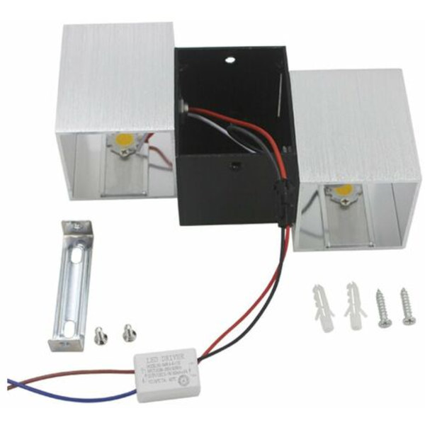 LED Modern Vägglampa 6W Svart Up Down Nattljus för sovrum Hall - Varmt ljus - Svart