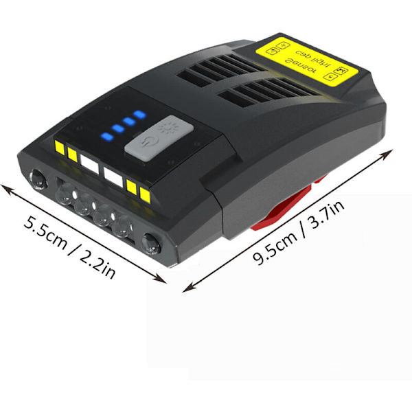 LED-induktion starkt ljus Cap Clip Multifunktionell vattentät USB cap Light