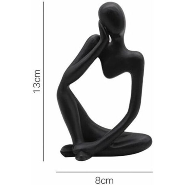 Tänkerstatyn, Hartstänkare Abstrakt Skulptur Staty Moderna karaktärsfigurer Heminredning Kontorsskrivbord Prydnad B