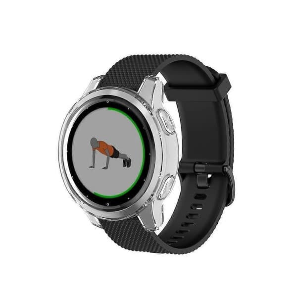För Garmin Vivoactive 4 TPU skyddsskal (transparent vit) Clear Blue